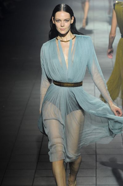 Lanvin Spring 2012 Green Wide Belt in Green - Lyst