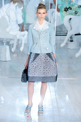 Louis Vuitton Spring 2012 Biker Jacket with Broderie Anglaise Collar - Lyst