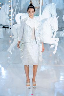 Louis Vuitton Spring 2012 Icy Ombré Feather Trimmed Jacket  - Lyst