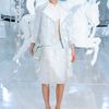 Louis Vuitton Spring 2012 Icy Ombré Feather Trimmed Pencil Skirt  in White - Lyst