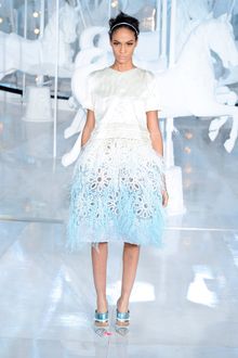 Louis Vuitton Spring 2012 Broderie Anglaise Feather Skirt - Lyst