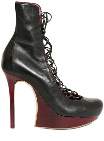 Nina Ricci 120mm Calfskin Lace Up Boots - Lyst
