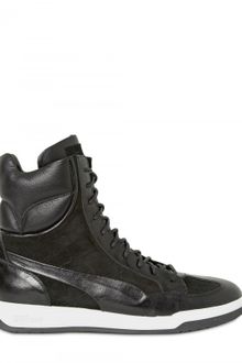 Puma x Alexander McQueen Suede and Calfskin Zipped Sneakers - Lyst