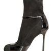 Sergio Rossi 110mm Suede Stretch Patent Low Boots in Black - Lyst