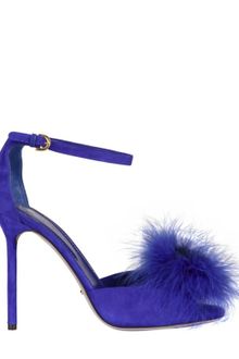Sergio Rossi 105mm Mink and Suede Ankle Strap Sandals - Lyst