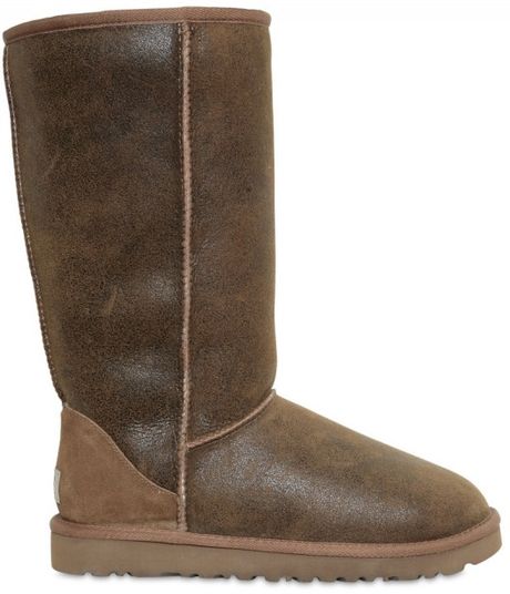 ugg tall leather bomber boots
