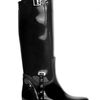 Valentino Pvc Rock Studs Pull On Boots in Black - Lyst