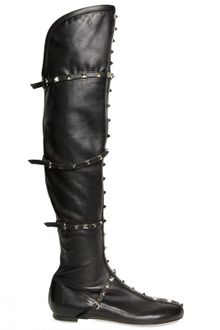 Valentino Studded Stretch Nappa Boots - Lyst