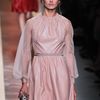Valentino Spring 2012 Leather Dress With Sheer Sleeves And Skinny Belt in Pink - Lyst
