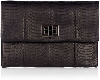 Anya Hindmarch Black Snake Valorie Clutch - Lyst