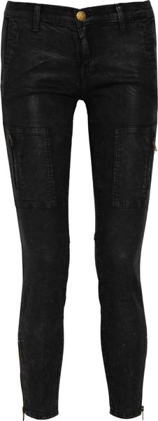 Current/Elliott The Flat Mid-rise Cropped Skinny Jeans - Lyst