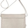 Dkny Crocodileeffect Leather Shoulder Bag in Beige (gray)