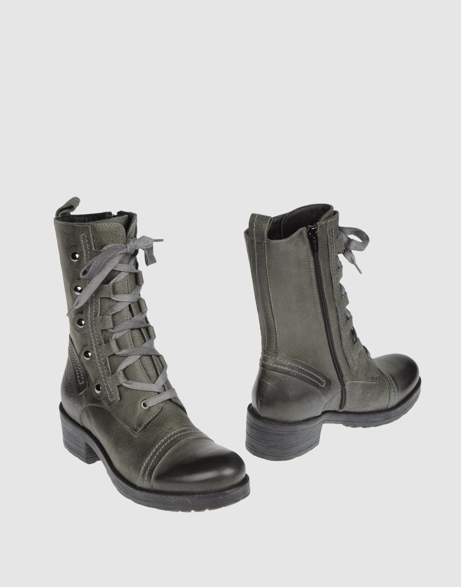 Enrico Fantini Combat Boots in Gray (grey) Lyst