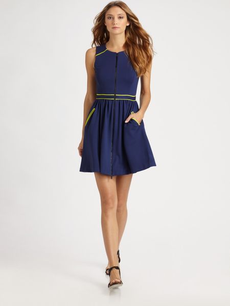 Jason Wu Techno Jersey Dress in Blue (navy) - Lyst
