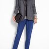 Joseph Laurent Tweed Leather Elbow Patch Jacket in Gray (black) - Lyst