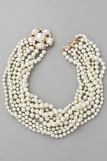 Kenneth Jay Lane Pearl Clasp Necklace - Lyst