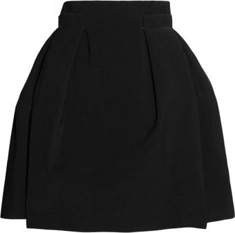 Lanvin High-waisted Stretch-crepe Pleated Skirt - Lyst