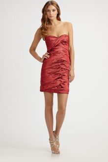 Nicole Miller Strapless Dress - Lyst