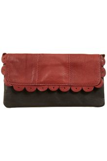 Topshop Scallop Colour Block Leather Purse - Lyst