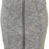 Topshop Zip Front Jersey Skirt in Gray (grey) - Lyst