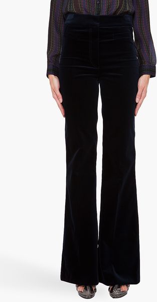 Vanessa Bruno Velour Flares - Lyst