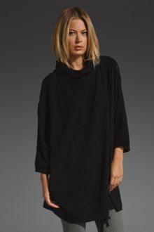 Kai Aakmann Fringe Funnel Neck Poncho - Lyst