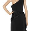 Marchesa Embellished Oneshoulder Satinchiffon Dress in Black - Lyst