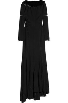 Nina Ricci Rabbit-trimmed Wool-blend Bouclé Gown - Lyst