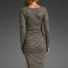 Plenty By Tracy Reese Ruched Striped T Dress in Black/rye in Black (black & rye) - Lyst