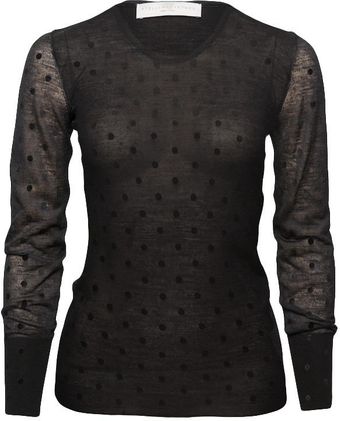 Stella McCartney Polka Dot Long Sleeve Top - Lyst