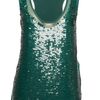 Stella Mccartney Sequin Tank in Green - Lyst