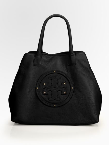 tory burch stacked logo tote