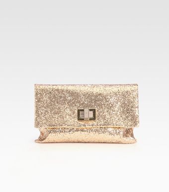  Valorie Glitter Fabric Clutch 