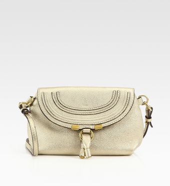 Chloé Marie Metallic Crossbody Bag - Lyst