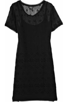 DKNY Broderie Anglaise Silk Dress - Lyst