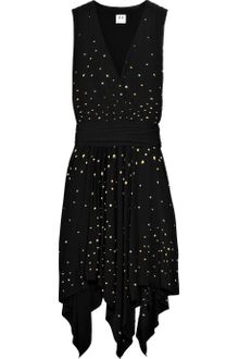 Halston Heritage Bead-embellished Jersey Dress - Lyst