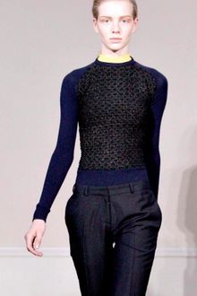J.W. Anderson Panelled Rubber Collar Sweater By J.w.anderson - Lyst