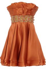 Marchesa Embellished Silk-organza Dress