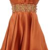 Marchesa Embellished Silkorganza Dress in Orange - Lyst