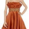 Marchesa Embellished Silkorganza Dress in Orange - Lyst