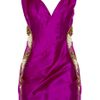 Marchesa Embellished Silkorganza Dress in Purple (pink) - Lyst