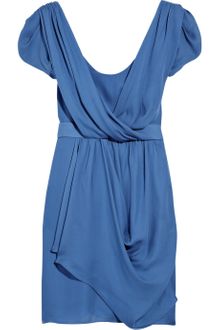 Tibi Draped Silk Dress - Lyst