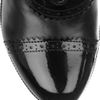 Yves Saint Laurent Leather and Patentleather Wedge Ankle Boots in Black - Lyst