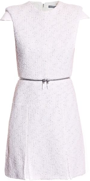 Alexander McQueen Fancy Fleck Tweed Dress - Lyst