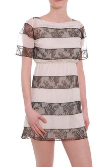 Alice + Olivia Lace Detail Mini Dress - Lyst