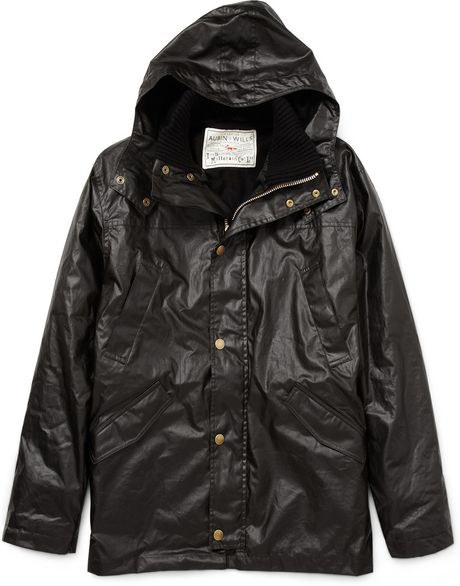 Aubin & Wills Norton Waxed Cotton Coat in Black for Men - Lyst
