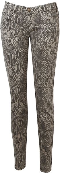 Current/Elliott The Ankle Skinny in Canvas Python - Lyst