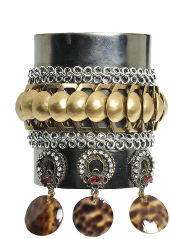 Erickson Beamon Rigid Bracelet with Rhinestones, and Shells - Lyst
