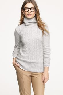 J.Crew Cambridge Cable Chunky Turtleneck Sweater - Lyst