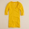 J.crew Perfectfit Scoopneck Tee in Yellow (warm mustard) - Lyst